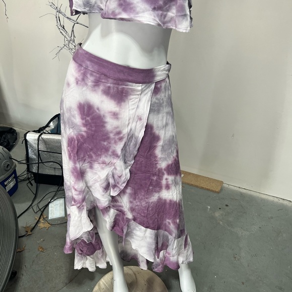 ❗️LAST CHANCE❗️Ruffled Boho Top & High Low Maxi Skirt Set NWT  l - Picture 5 of 10